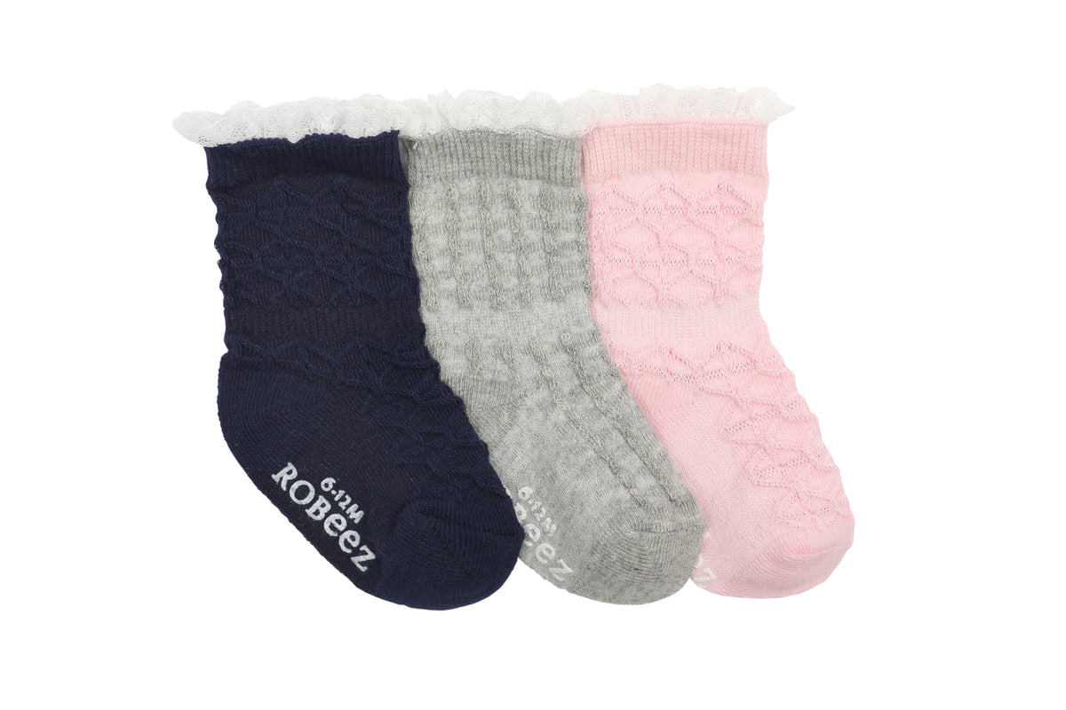 Baby/Girls Extra Soft Frilly Lace Top Socks (Pack of 3) : :  Clothing, Shoes & Accessories