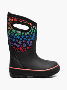 Classic II Kid's Rainbow Stars Boot - Black Multi