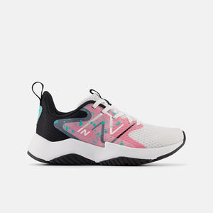 Rave Run v2 Kid's Athletic Trainer - White with Real Pink and Black