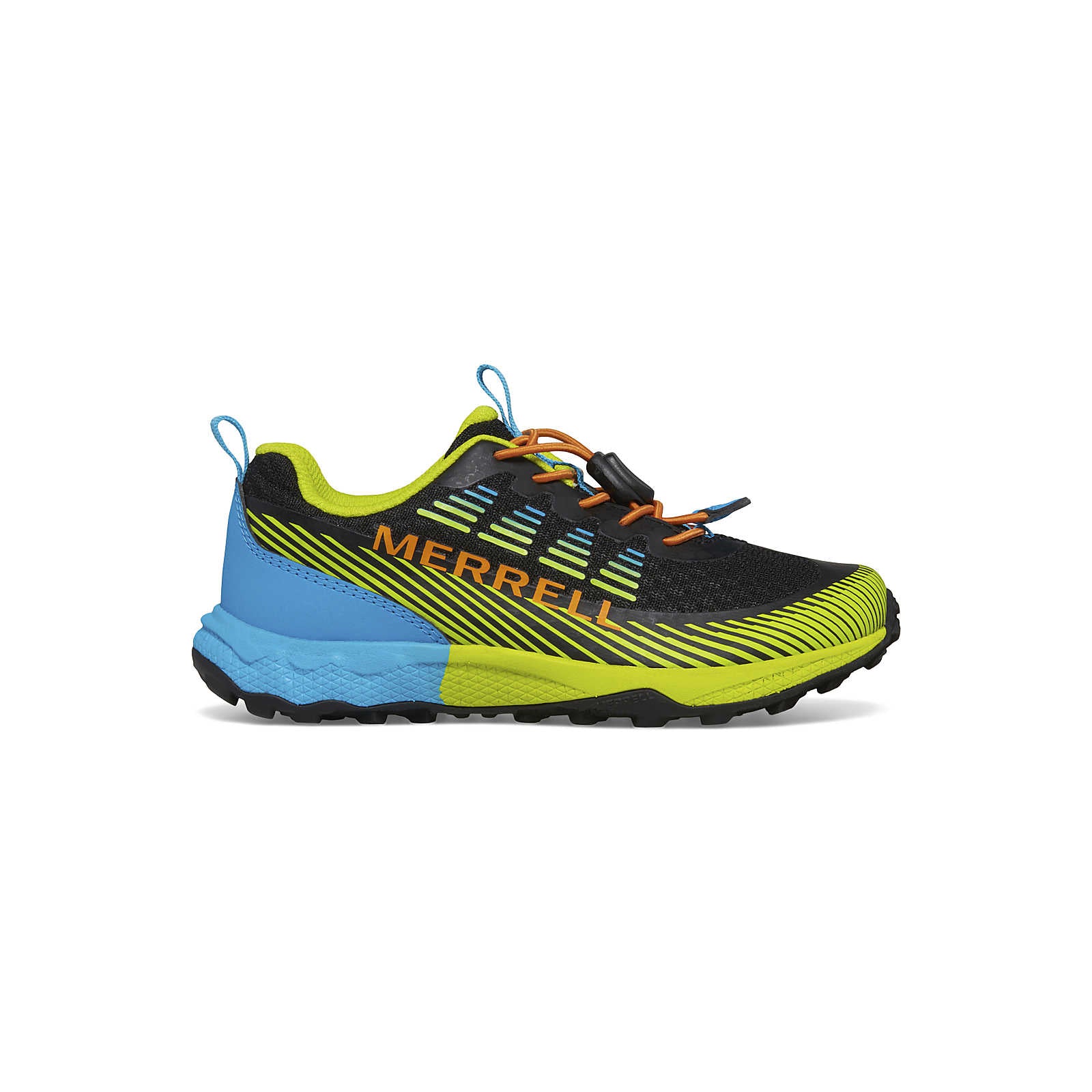 Agility Peak Kid's Athletic Trail Shoe - Black/Citron/Cyan