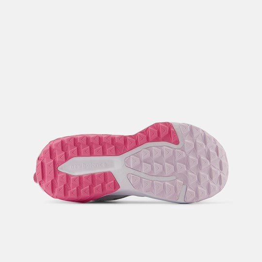 DynaSoft Nitrel v6 Bungee with Top Strap Trail Shoe - Grey Matter with Real Pink and Quarry Blue