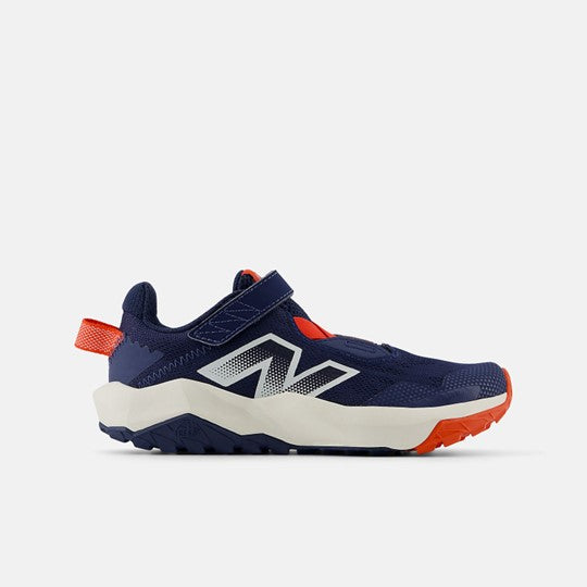 DynaSoft Nitrel v6 Bungee with Top Strap Trail Shoe - NB Navy with Neo Flame and Sea Salt