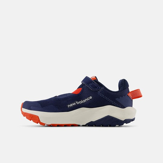 DynaSoft Nitrel v6 Bungee with Top Strap Trail Shoe - NB Navy with Neo Flame and Sea Salt