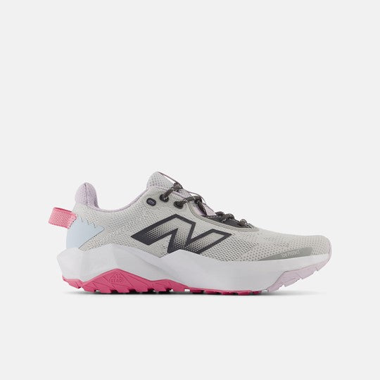 DynaSoft Nitrel v6 Lace Trail Shoe - Grey Matter with Real Pink and Quarry Blue