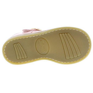 Sherry Kid's T-strap Dress Shoe - Pink Leather