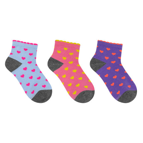 All Heart 3-Pack Quarter Socks