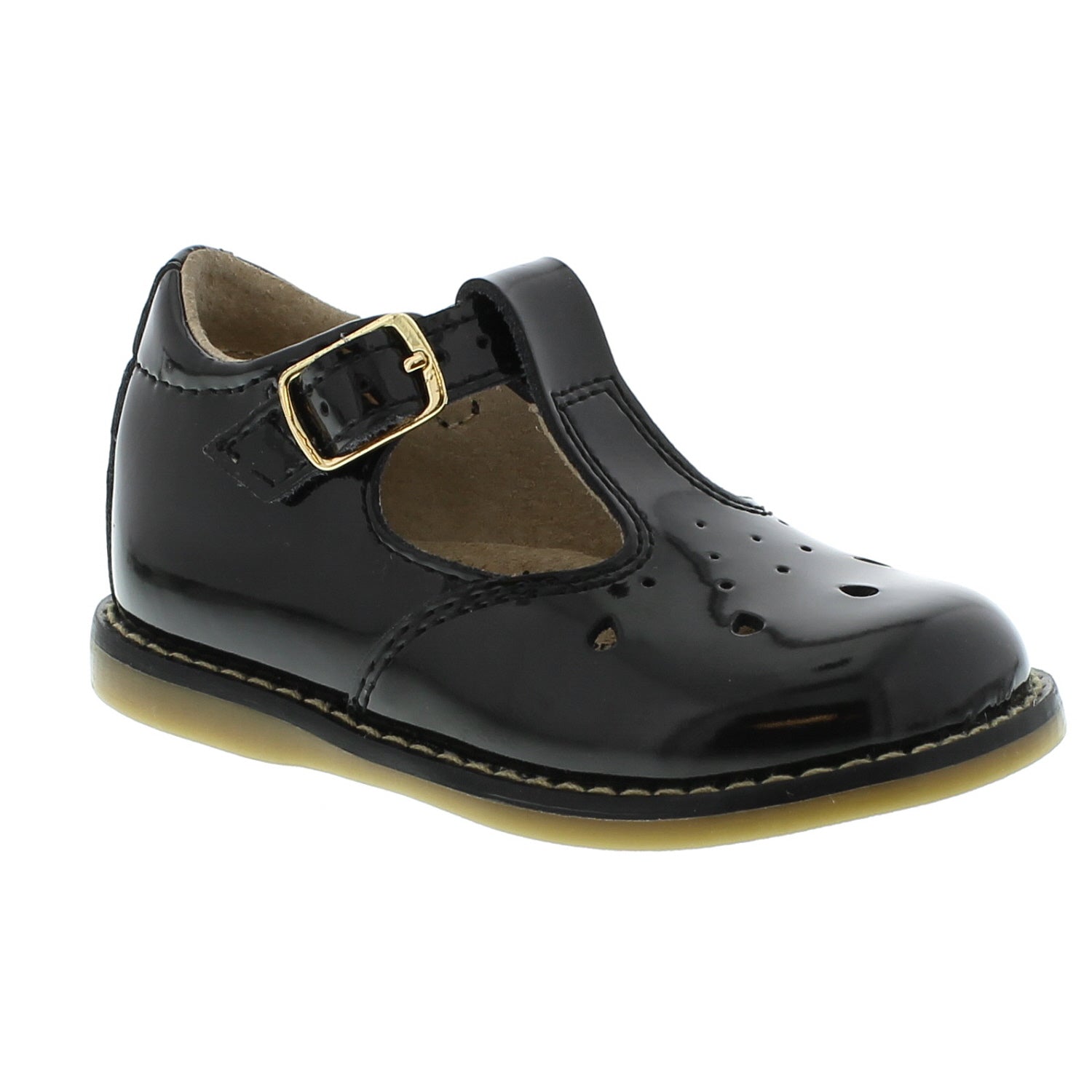 Harper Baby T-strap Dress Shoe - Black Patient