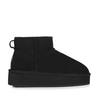 Stinger Micro Women's Women's Flatform Sherpa Boots - Black