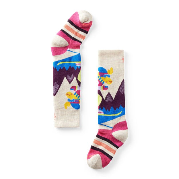 Wintersport Full Cushion Kids Moose Pattern Over The Calf Socks - Moonbean