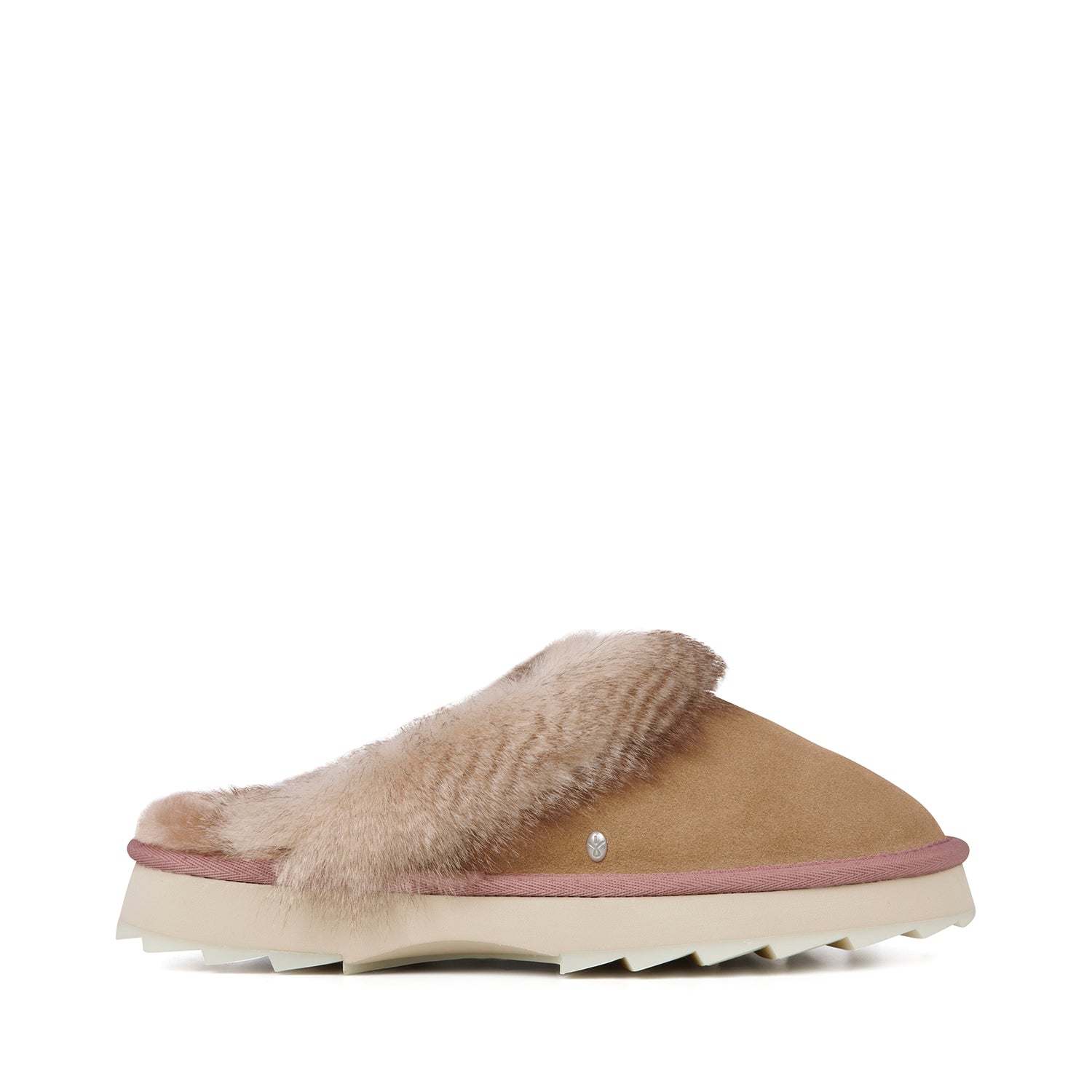 Jolie Sharky Crimp Women's Shearling Slipper - Camel