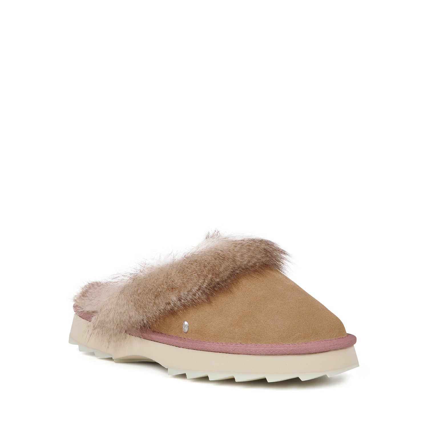 Jolie Sharky Crimp Women's Shearling Slipper - Camel