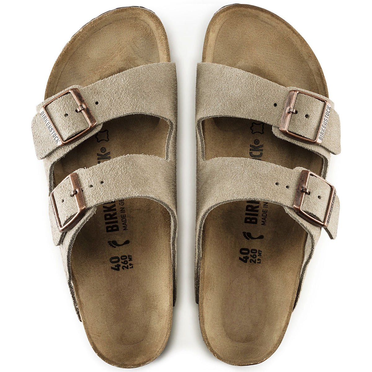 Arizona Adult Suede Sandal - Taupe – Tonka Shoe Box | Little Feet ...